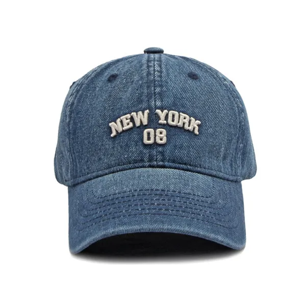 New York Embroidery Blue Denim Baseball Cap 紐約刺繡藍色牛仔布棒球帽 KCHT2332