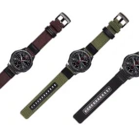 Nylon and Leather Watch Straps Compatible with Fossil 18mm Range