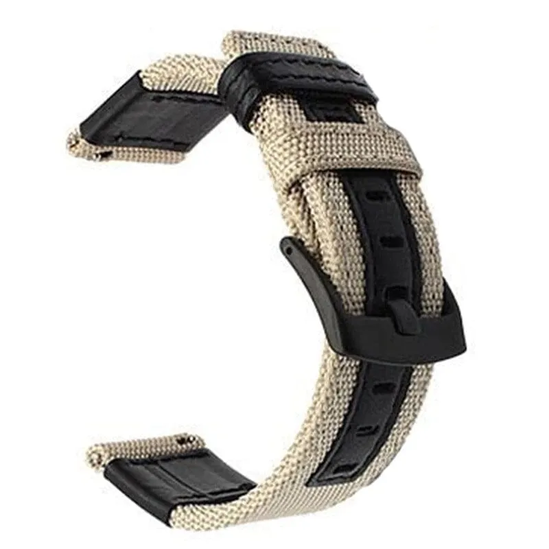 Nylon and Leather Watch Straps Compatible with Fossil 18mm Range