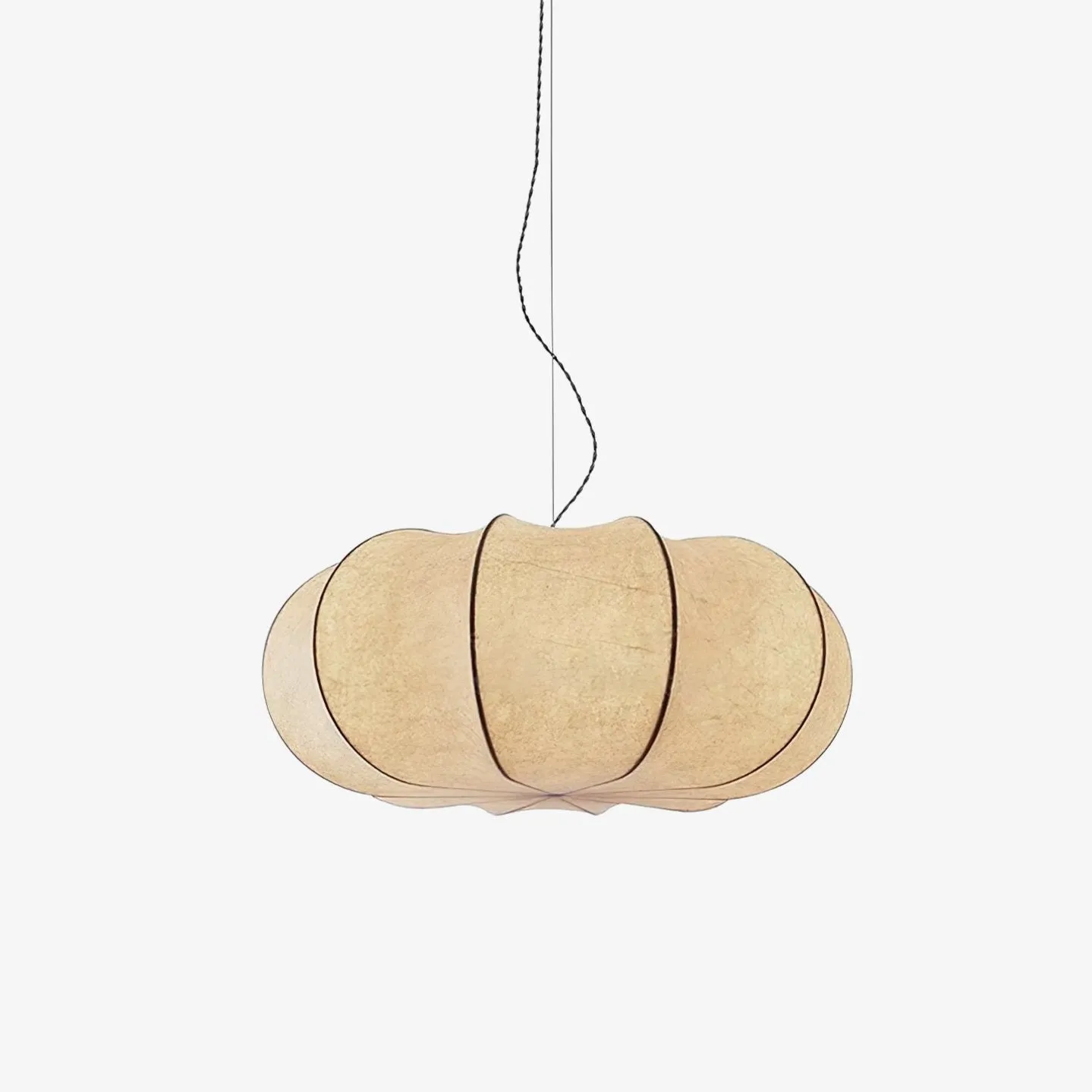 Oblate Silk Pendant Lamp