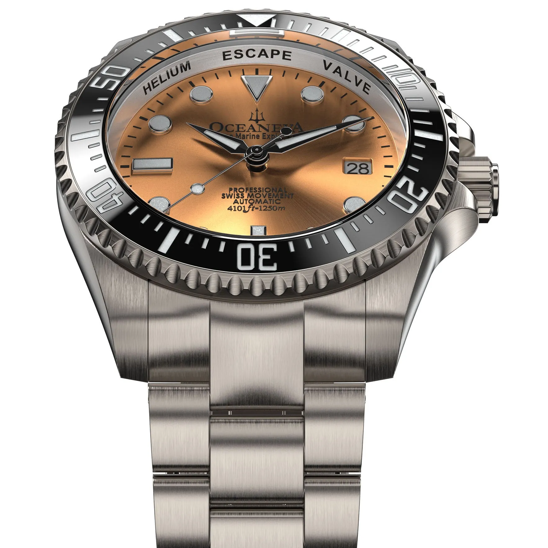 Oceaneva Deep Marine Explorer II Titanium Limited Edition Watch Copper Dial