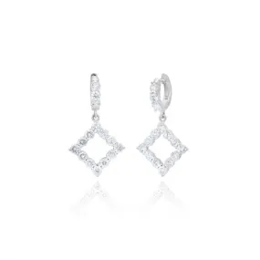 One of a Kind Diamond Shape Dangling Earrings