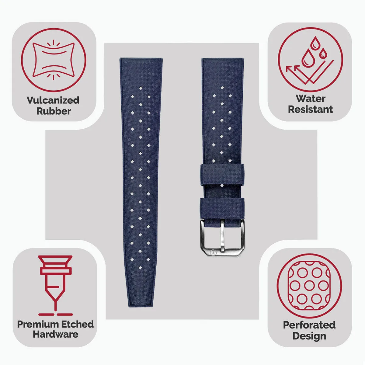 Original TROPIC® Dive Watch Strap - Navy Blue