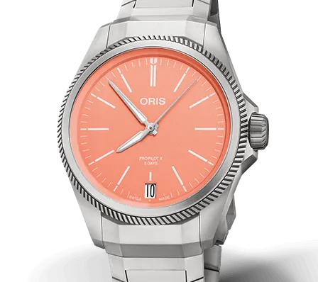 Oris ProPilot X Calibre 400 Watch with Salmon Dial