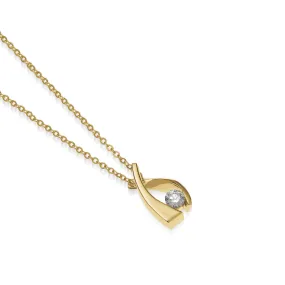 Oyster Petite Diamond Solitaire Pendant Necklace