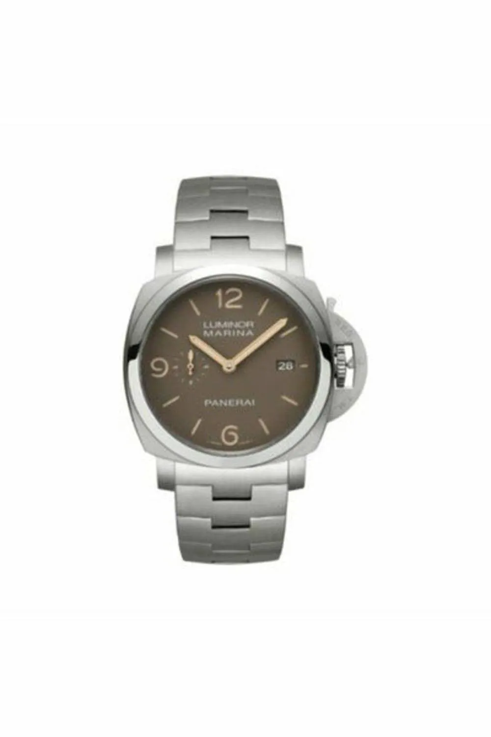 panerai luminor marina 1950 sand dial 44mm titanium limited edition of 100 pieces men's watch ref. pam00734