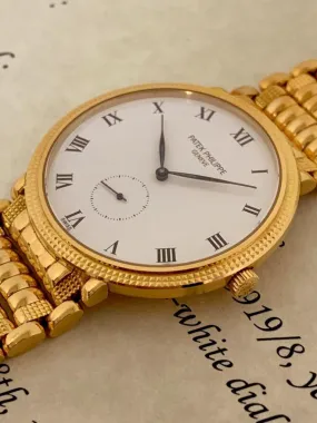 Patek Philippe Calatrava 3919/8 Clous De Paris 18k Yellow Gold