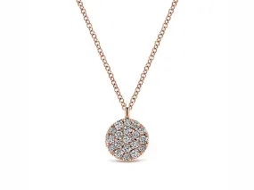 Pavé Diamond Necklace in Rose Gold