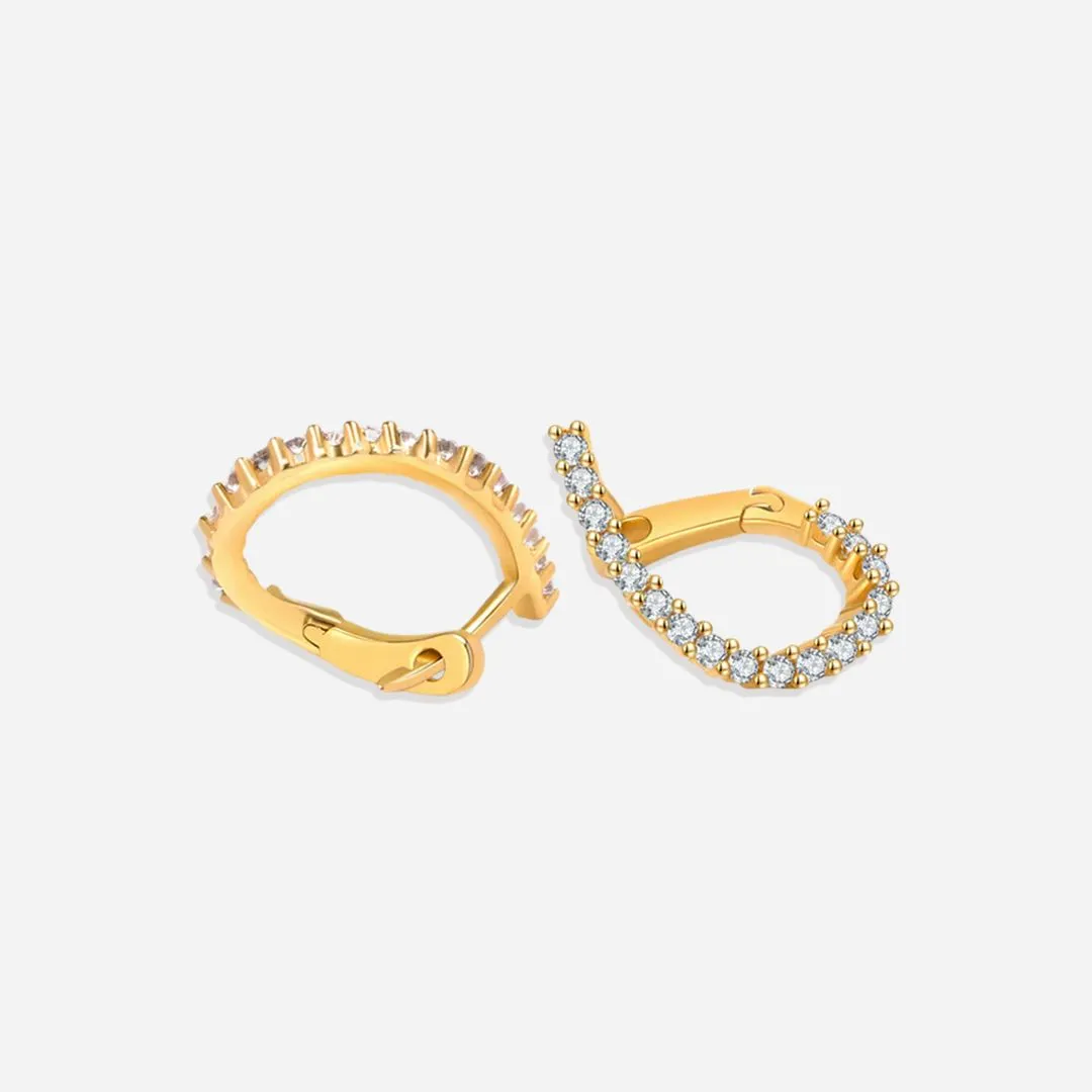 Pave Teardrop Twist Earrings