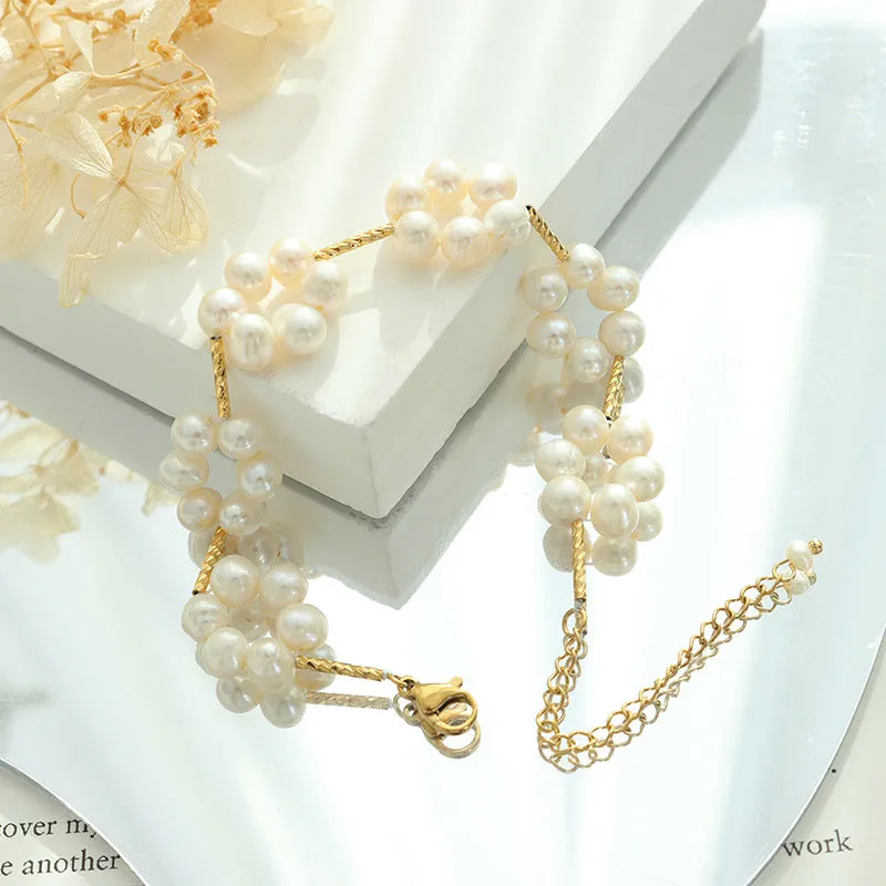 Pearl Flower Floating Bracelet