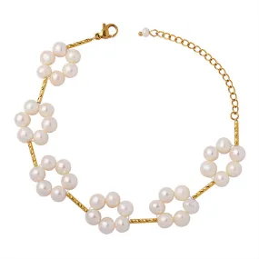 Pearl Flower Floating Bracelet