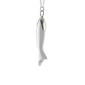 Perseverance White Ceramic Fish Charm Necklace