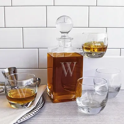 Personalized Square Decanter Set