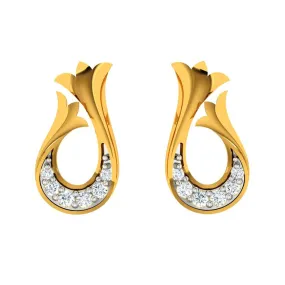 Pleasant Daily Wear 18k Gold Diamond Ear Top