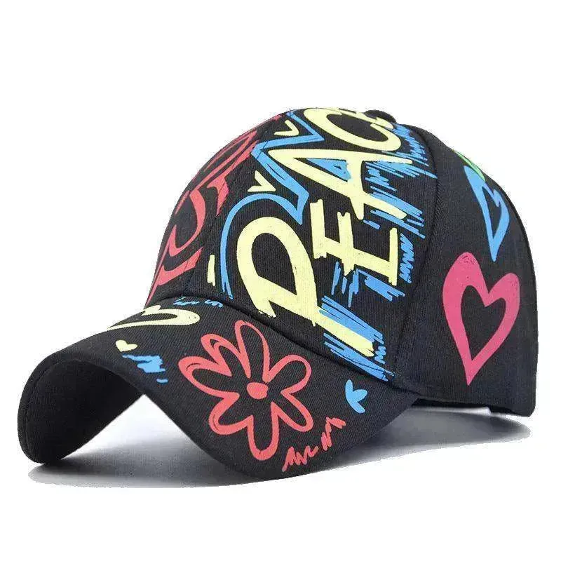 Popular Printed Men's And Women's Alphabet Baseball Caps