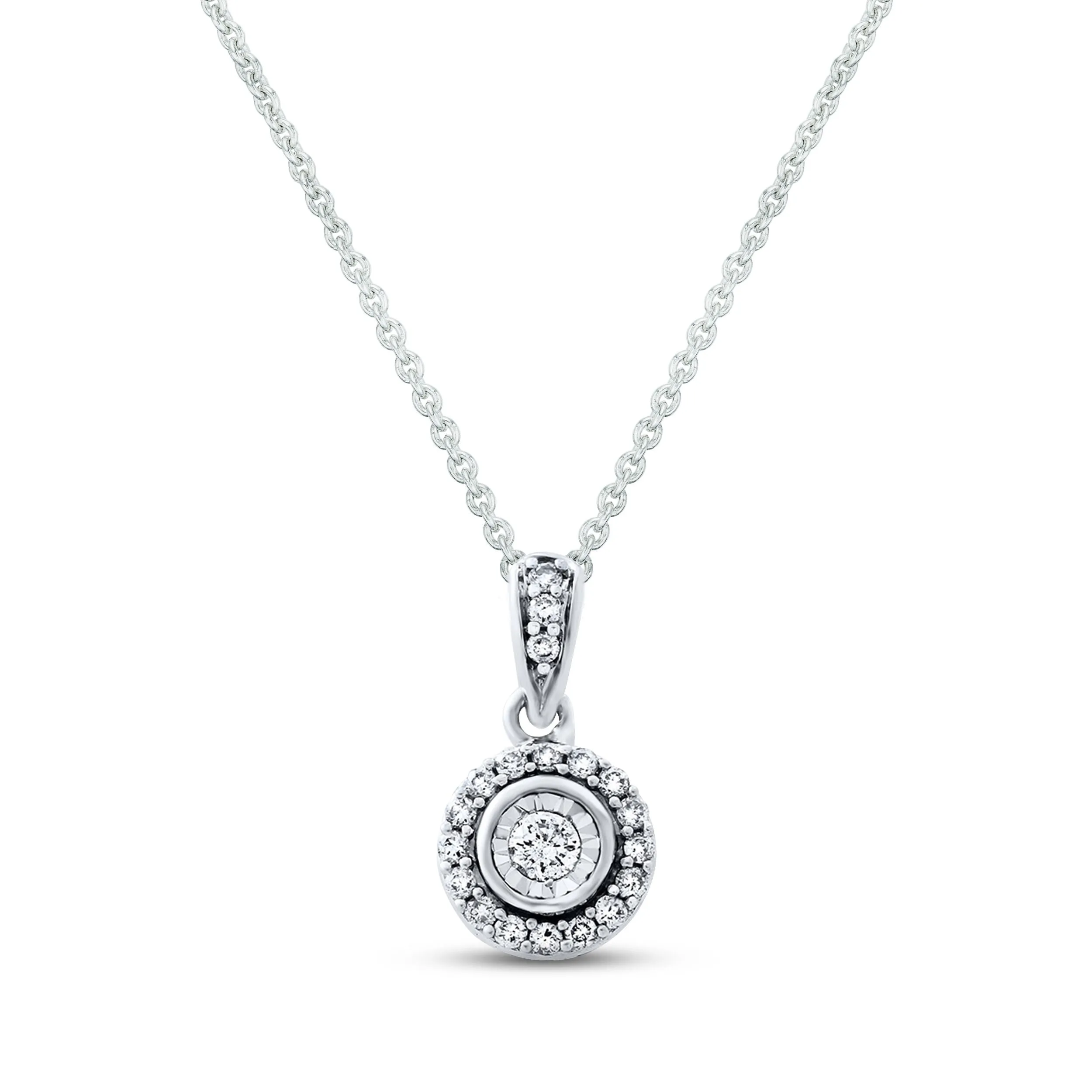 Pre-Owned Kay 1/4ct Diamond Pendant Necklace in Sterling Silver