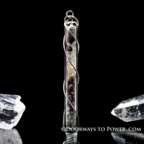 Protection Crystal Pendant White Azeztulite, Black Tourmaline, Guardianite