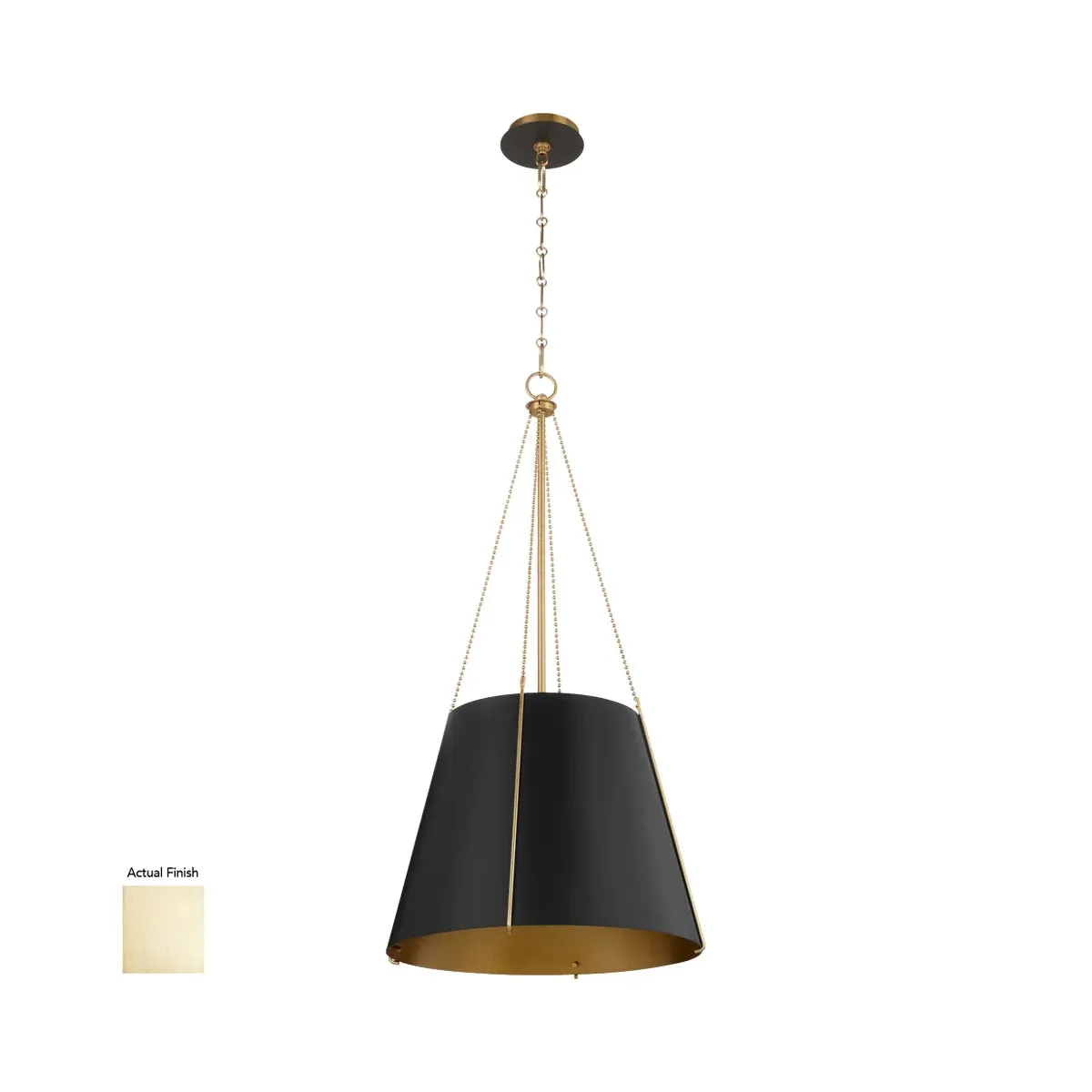 Quorum Denise 862-3-80 Pendant - Aged Brass 18" Transitional