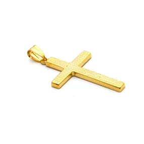 Real Gold Big Cross Pendant 7701 P 1673