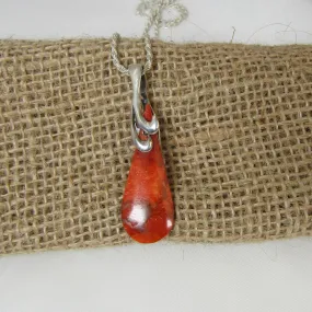 Red Apple Gemstone Pendant Necklace