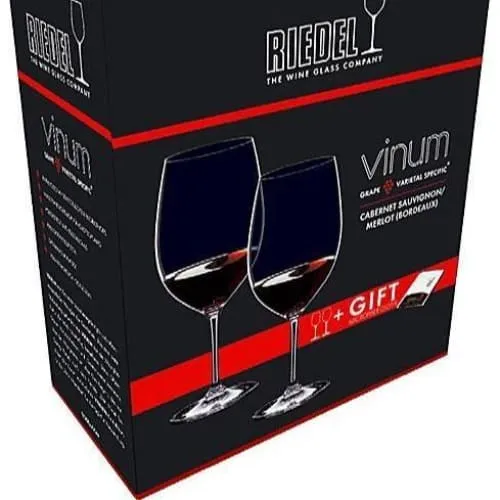 Riedel Vinum Bordeaux/Cabernet Sauvignon (Pair) with Polishing Cloth