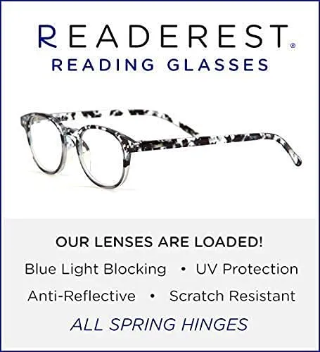 Round-Blue-Light-Blocking-Reading-Glasses-Clear-Black-0-25-Magnification-Computer-Glasses