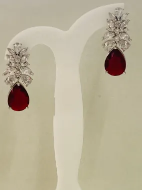 Ruby Zircon Earring