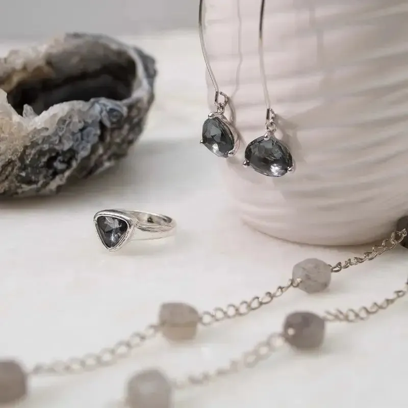 Rutilated Quartz Jewelry: Silver Necklace