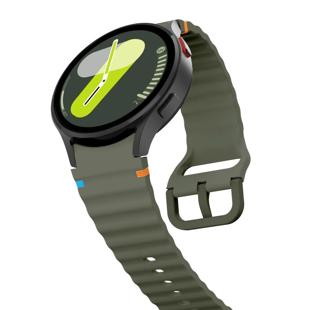 Samsung Galaxy Watch 4 / 5 / 6 / 7 / FE Tech-Protect Silicone Sport Urrem - Mørkegrøn