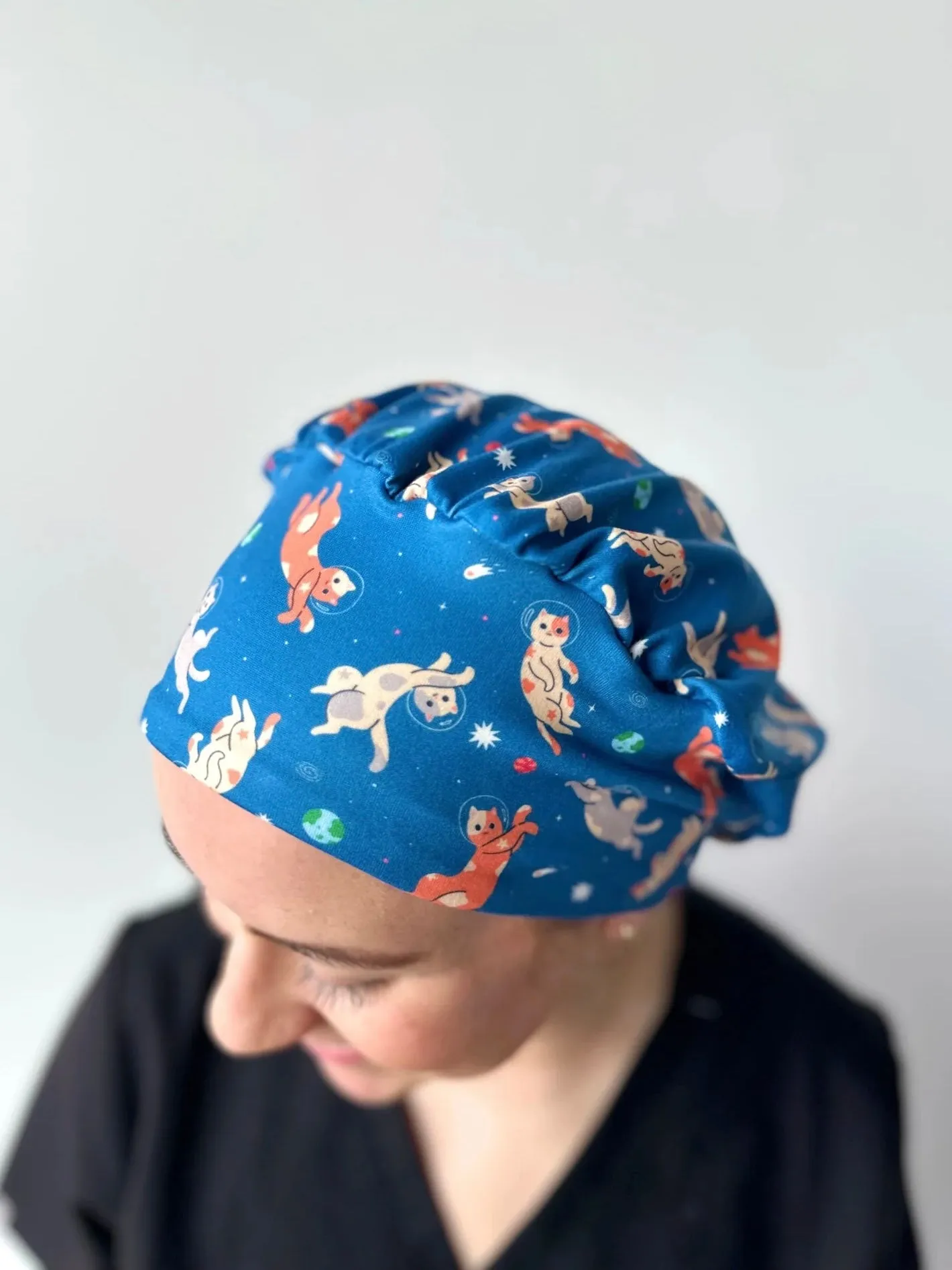 Scrub Hat - Space Kitties