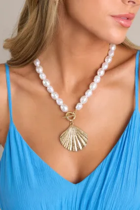 Seaside Elegance Ivory Pearl Necklace