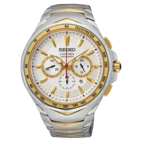 Seiko Coutura Chronograph 45.5mm Men's Watch Stainless Steel White Dial (SRWZ24)