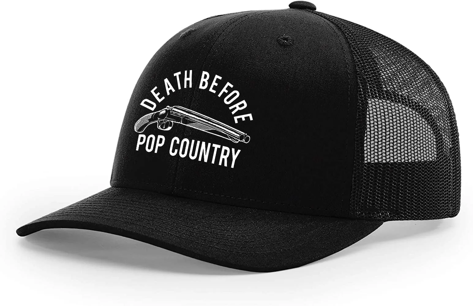 SHOTGUN CAP | ALL BLACK | XL | Death Before Pop Country