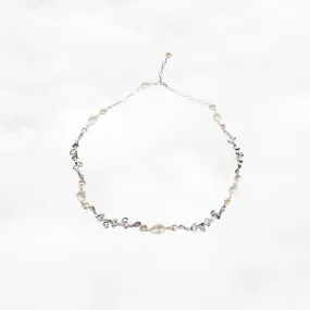 Silver Vine Pearl Necklace