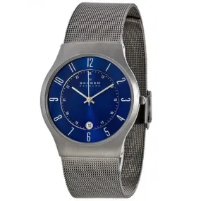 Skagen Men's Grenen Titanium Case Stainless Steel Mesh Watch 233XLTTN