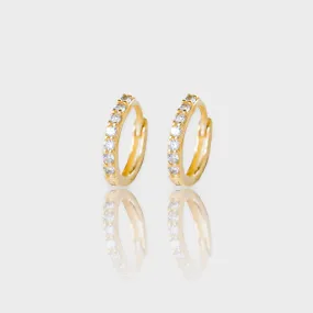 Small Diamond Crystal Hoops