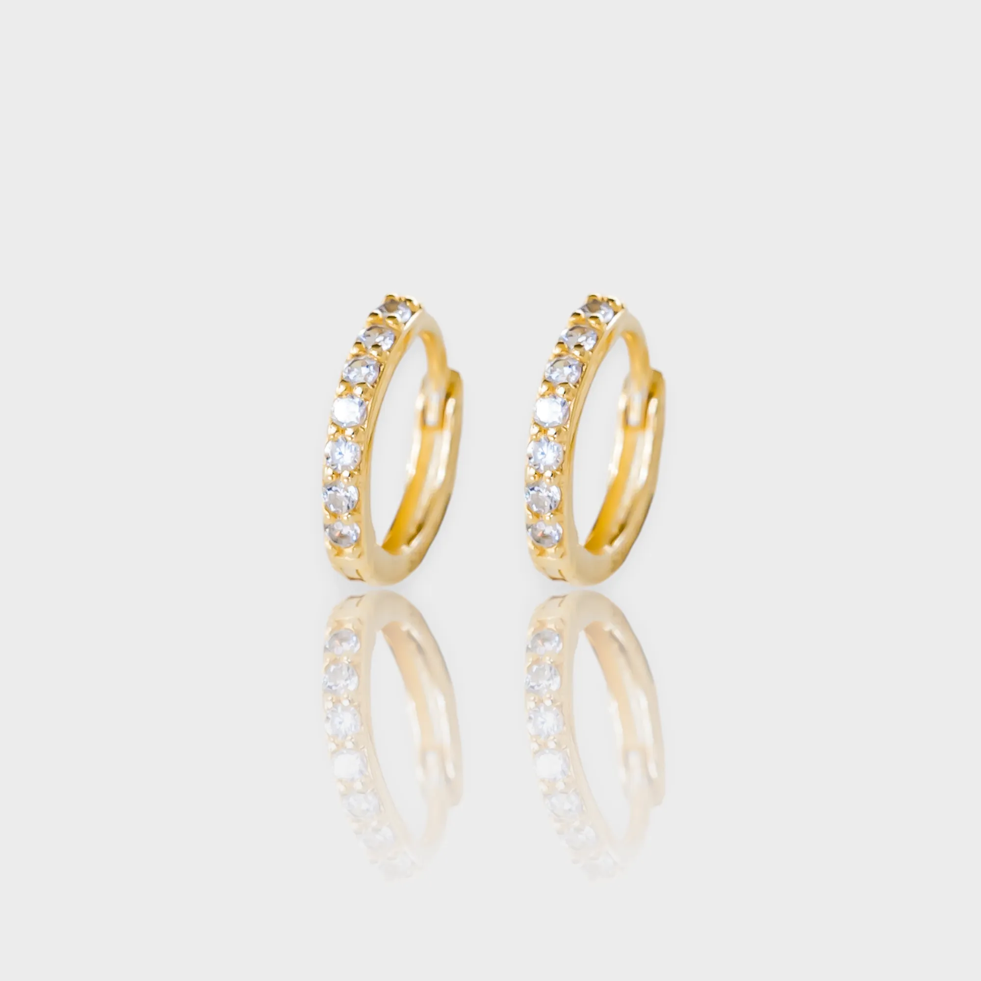 Small Diamond Crystal Hoops