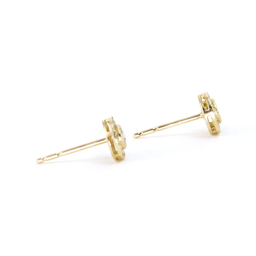 Small Vintage Diamond Stud Earrings