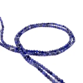 Sodalite 2.5mm Faceted Round Beads