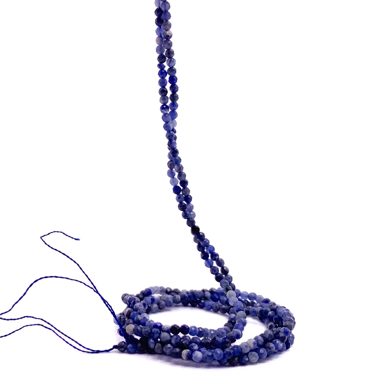 Sodalite 2.5mm Faceted Round Beads