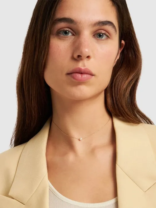 Sophie Bille Brahe   Stella Simple 14kt gold &amp; pearl necklace 