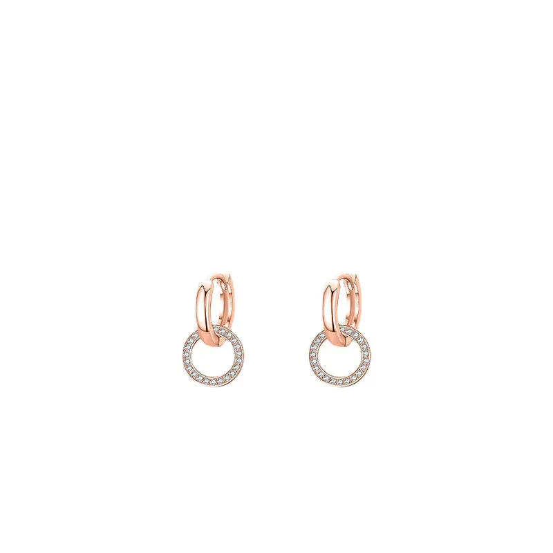 Sparkling Zircon Sterling Silver Earrings Set