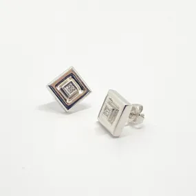 Square Diamond Earrings