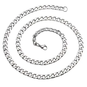 Stainless Steel Chain Necklace Women's Men's Long Hip Hop Necklace