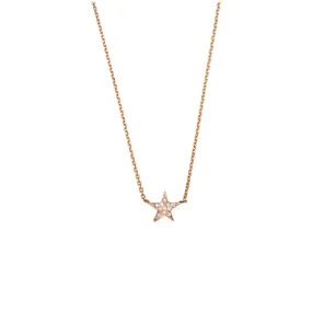 Star Necklace- 14K Gold with Diamond