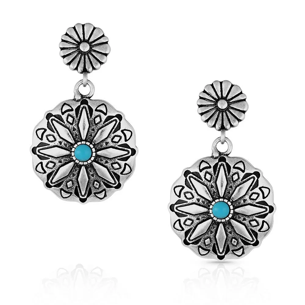 Starbrite Turquoise Coin Earrings