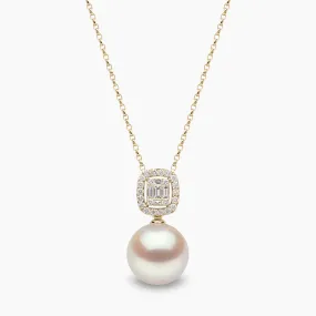 Starlight 18K Gold South Sea Pearl and Diamond Celestial Necklace