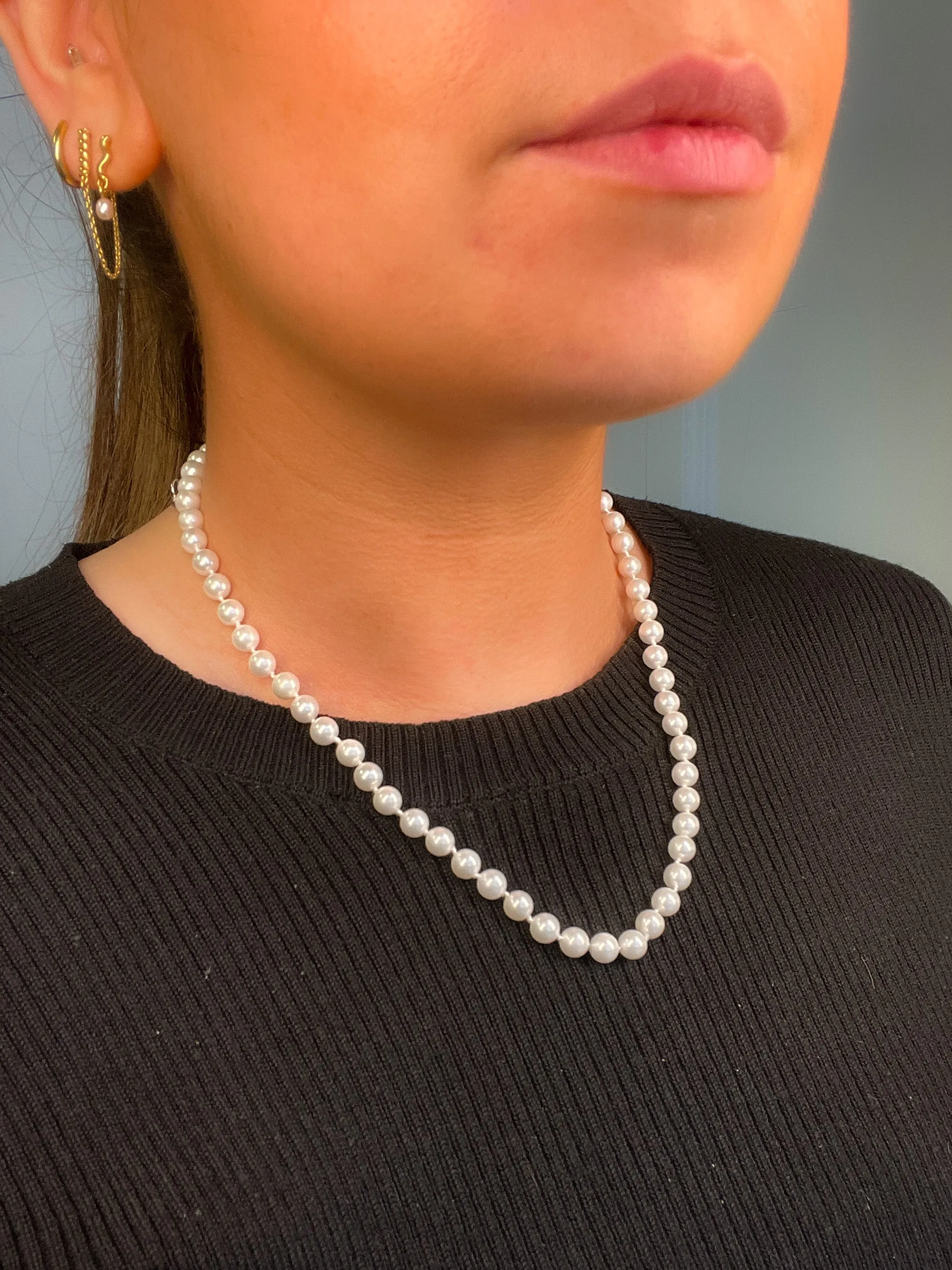 Sterling Silver Pearl Necklace