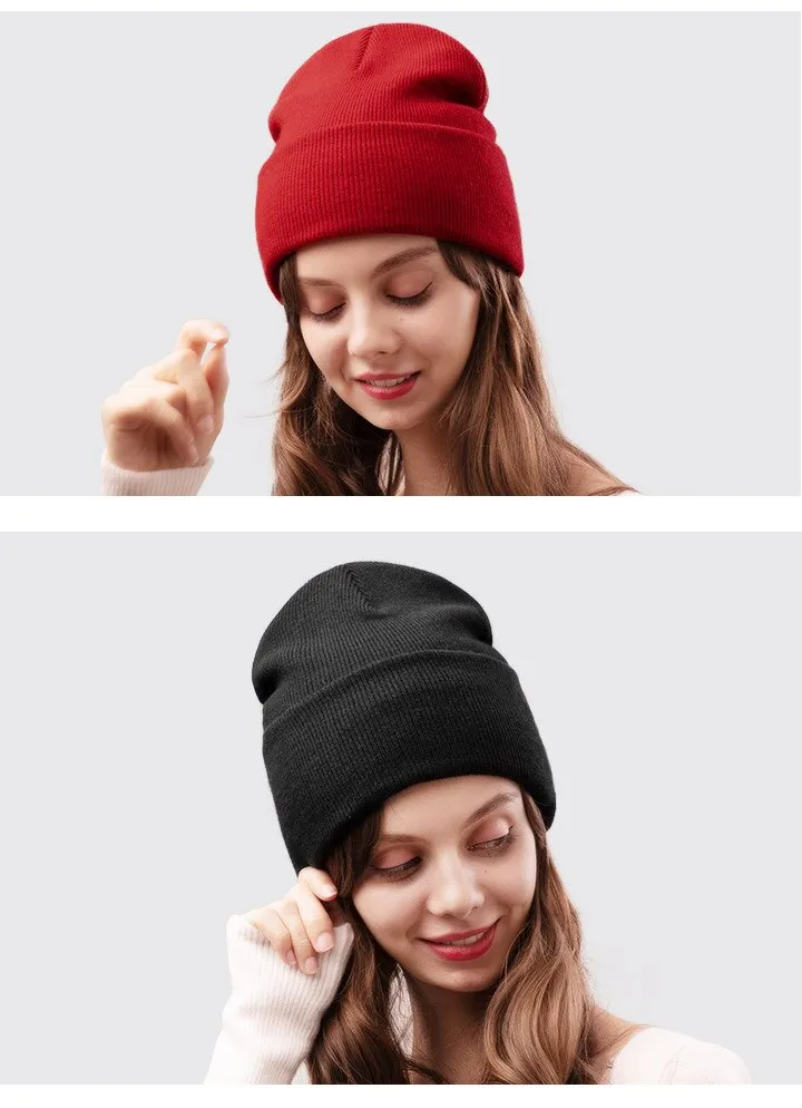 Stocking Couples Skullies Casual Warm Knitted Winter Beanie