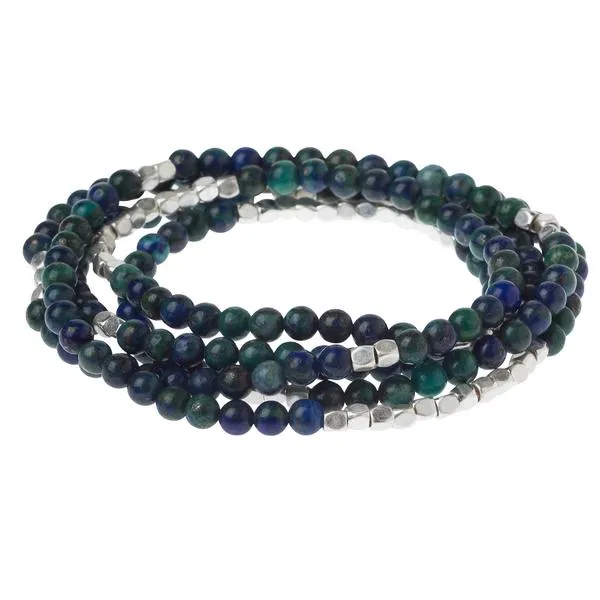 Stone Wrap azurite/silver